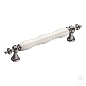 1670-70-128-L PEARL Ручка скоба, графит/перламутровый 128 мм