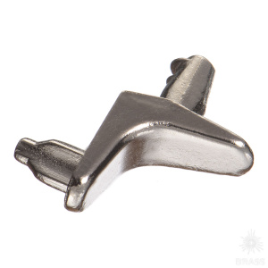 22.02.100-0 Полкодержатель с 2 штифтами, цамак, цвет никель