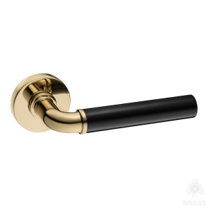 HA246RO12 GL-GL/AL6 NORD Ручка дверная, глянцевое золото/чёрный