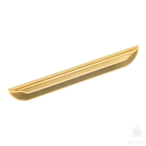8040 0400 Gold Ручка скоба L-Line Alfa, глянцевое золото 128-128 мм