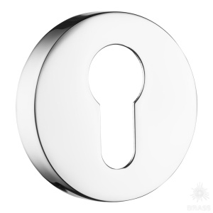 9190 MP02 CYLINDER ROSETTE Накладка с цилиндрическим отверстием для ключа, глянцевый хром (комп 2шт)