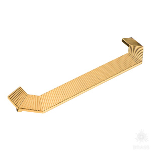 1213 224MP11 Ручка скоба, глянцевое золото 224 мм