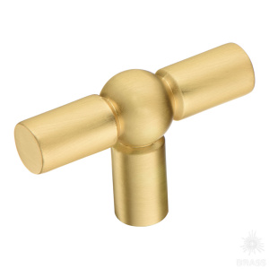6860-020 Ручка кнопка, матовая латунь 