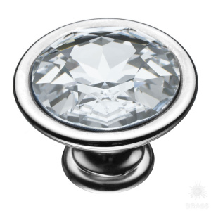 27.35.07 SWA Ручка кнопка с кристаллом Swarovski, глянцевый хром