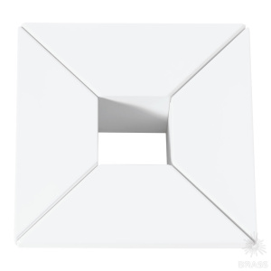 457032ST01 Ручка кнопка детская, квадрат белый 32 мм