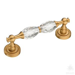 1037-007-2 Ручка скоба, латунь, сатинированное золото 195 мм