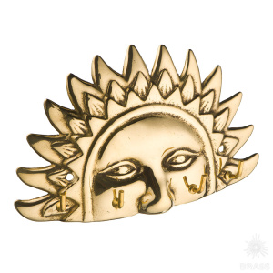 2.243 Вешалка "Солнце" на 4 крючка, латунь