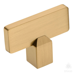 0754-011 Ручка кнопка, сатинированная латунь