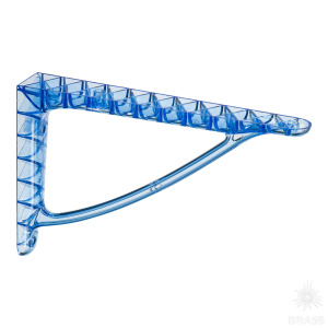 CRISTALL-C OP.AZZURR Полкодержатель (2 шт.), прозрачный пластик, голубой, 240 мм