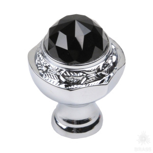 0Z5746.BN0.50 Ручка кнопка с кристаллом Swarovski, глянцевый хром