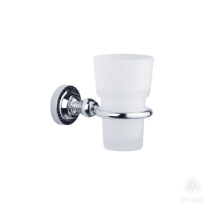 3515-71-520 Стакан для зубных щёток, латунь с чёрными кристаллами Swarovski, глянцевый хром