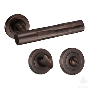 02145-012W Ручка дверная в комплекте с заверткой для ванной комнаты