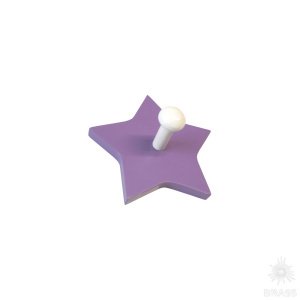 909LI Вешалка деревянная, звезда сиреневый