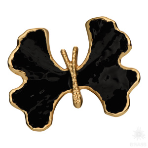 KELEBEK BIG-60-BLACK PEARL Ручка кнопка, чёрный/глянцевое золото