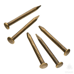 10913 35009013511*14 Гвоздь декоративный, круглая шляпка, цвет бронза 1,6/14 (упак 25 шт)