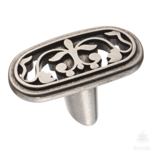 15.371.00.16 Ручка кнопка современная классика, старое серебро