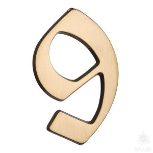 700500-0090379 Номер на дверь, цифра "9", латунь