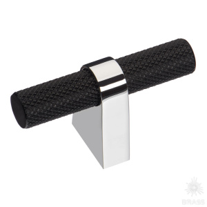 8965 0008 CR-AL6 Ручка кнопка, глянцевый хром/чёрный