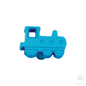 605AZ Ручка кнопка детская, паровозик синий