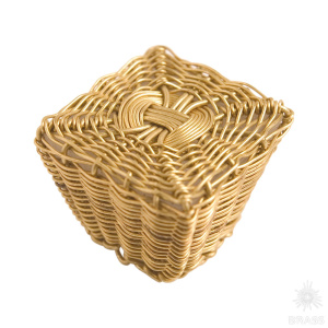 119B1 Ручка кнопка, латунно-проволочное плетение