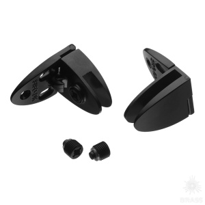 15.06.202-0 Петли BADGE, комплект для стеклянной двери, чёрный