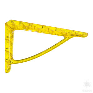 CRISTALL-B OP.GIALLO Полкодержатель (2 шт.), прозрачный пластик, жёлтый, 180 мм