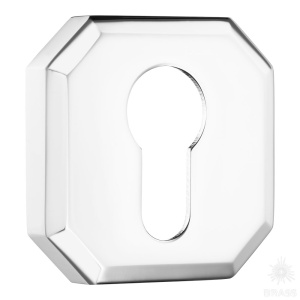 9161 MP02 CYLINDER ROSETTE Накладка с цилиндрическим отверстием для ключа, глянцевый хром(компл 2шт)