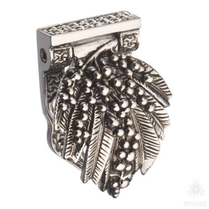 07171-055 Ручка капля латунь, глянцевый хром с чёрной патиной