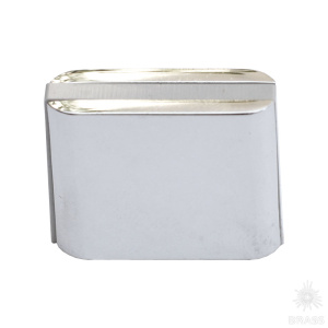 429025MP02PL05 Ручка кнопка, глянцевый хром/серый