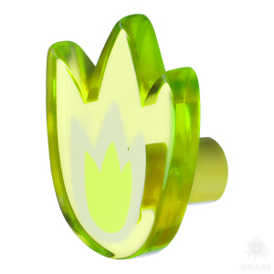 665VEX Ручка кнопка выполнена в форме тюльпана, зелёный