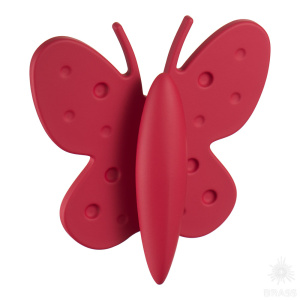 453032ST09 Ручка кнопка детская, бабочка красная 32 мм