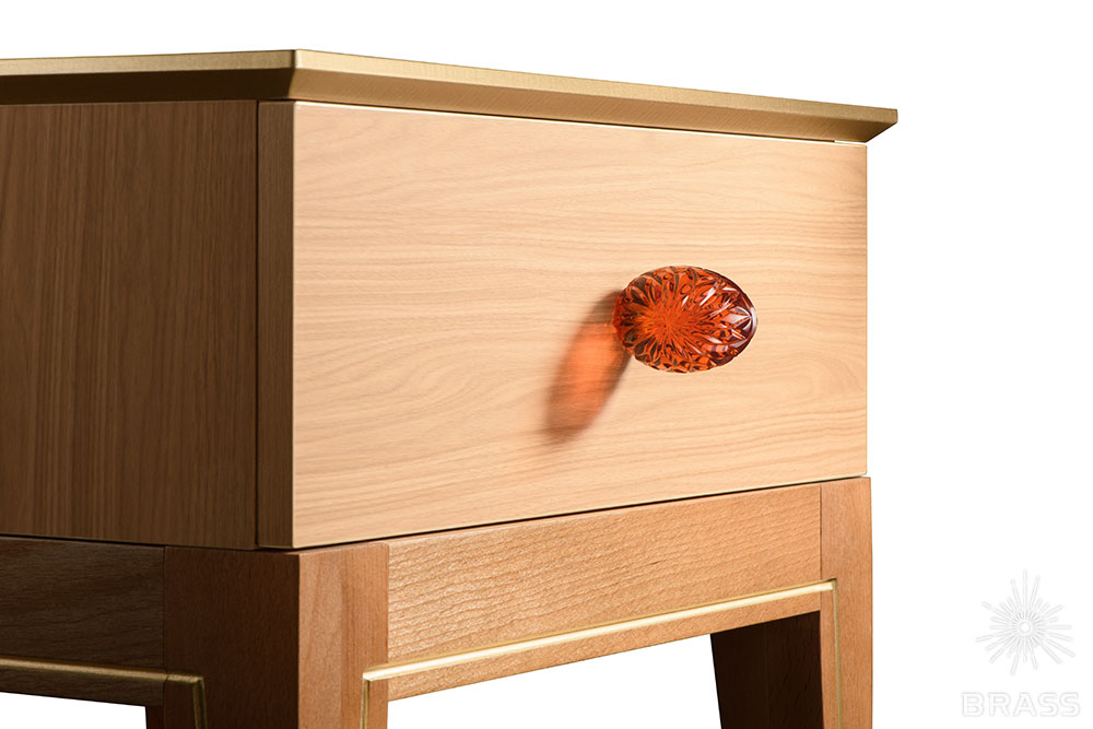 9948 Ручка %22Яйцо%22 Хрусталь, дизайн %22Астра%22, серия %22Вдохновлённые Россией%22, Янтарь  