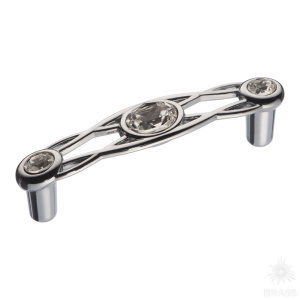15.133.64.SWA.07 Ручка скоба с кристаллами Swarovski, глянцевый хром 64 мм
