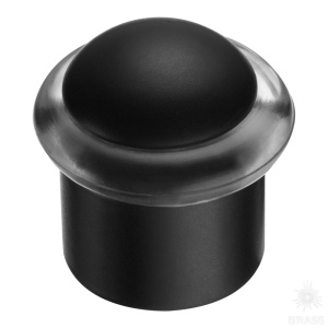 15-090 Стопор для двери, латунь, чёрный