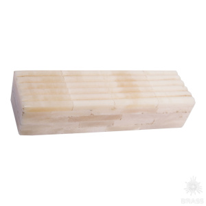 102A1 Ручка скоба, цвет слоновая кость с резным орнаментом 64 мм