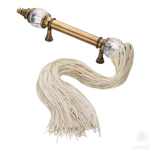 SULTAN-41-128-GLASS-KREM Ручка скоба, античная бронза 128 мм