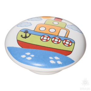 B-104 Ручка кнопка керамика, лодка