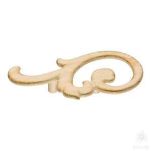 15.141.02.20 left Ручка скоба, слоновая кость с позолотой 32 мм