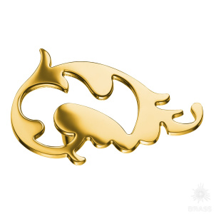 AG264/DX-G Ручка кнопка современная классика, глянцевое золото