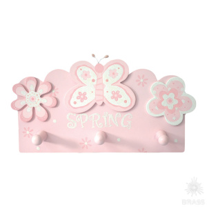 954RS Вешалка деревянная, бабочки