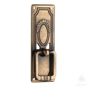 15.258.05.04 Ручка кольцо на подложке классика, старая бронза