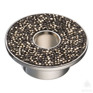 STONE32/CP-SW/A Ручка кнопка c кристаллами Swarovski, глянцевый хром 32 мм