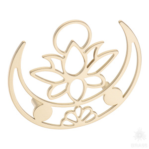 KKP-1022-C25 Ручка скоба "Лунный лотос", матовое золото 64 мм