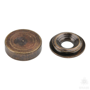 00523 Декоративная накладка с резьбой, бронза