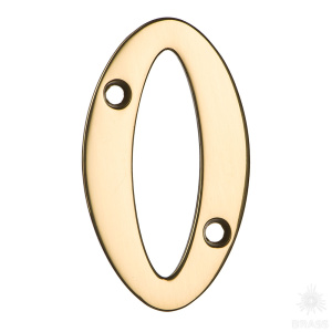 700200-7000179 Номер на дверь,  цифра "0", латунь