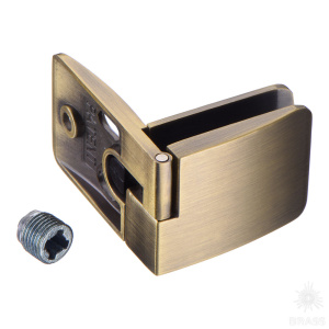 15.06.234-0 Петля SQUARE (центральная правая) для стекла, цвет бронза