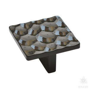 468032PC02 Ручка кнопка, глянцевый чёрный 32 мм