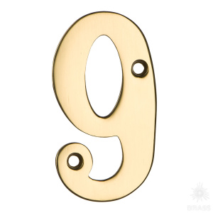 700200-7090179 Номер на дверь, цифра "9", латунь