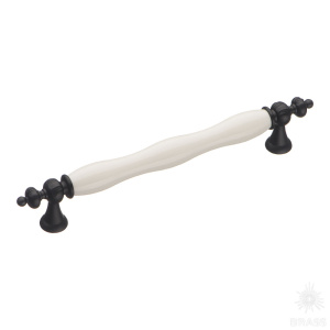 1670-85-160-000 Ручка скоба, чёрный/белый 160 мм