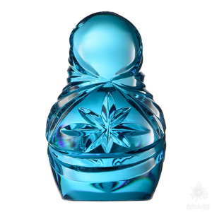 9491 Ручка "Матрёшка" Хрусталь, серия "Вдохновлённые Россией", Бирюза  